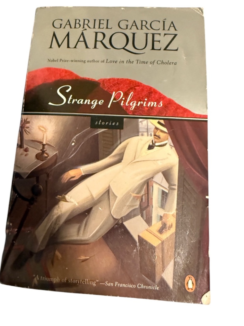Gabriel García Márquez "Strange Pilgrims" Paperback – Red, Gray, Brown Cover